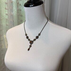 Vintage Inspired Antique Gold Tone Necklace